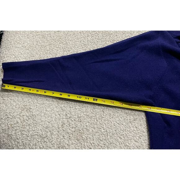 Bern Conrad VTG Wool Angora Womens Large Long Sleeve Sweater Cardigan Blue * - Picture 5 of 12